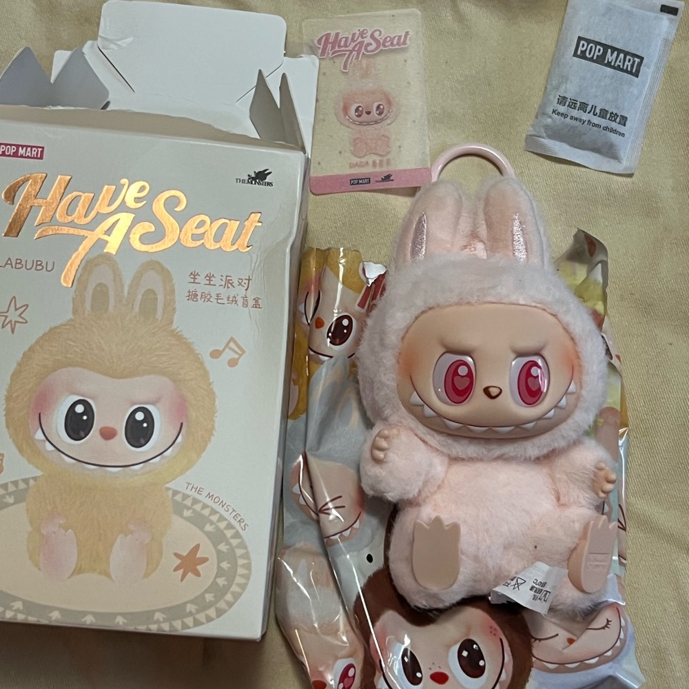 Adorable Pink and White Kawaii Stuffed Bunny